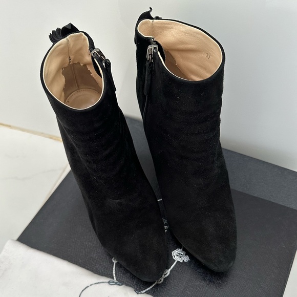 Prada Suede Ruffle back black booties. Hottest brand. - Picture 5 of 8